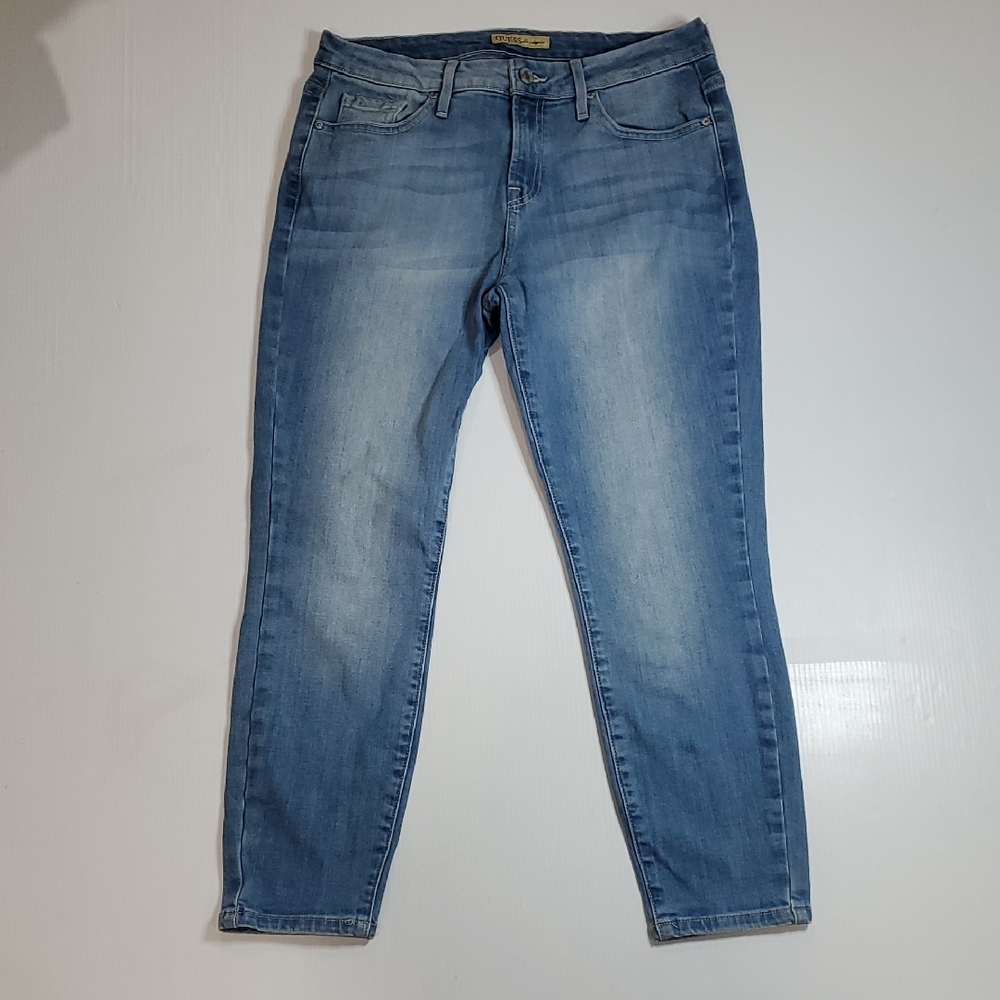 GUESS Cropped Skinny Women's Blue Jeans sz 28